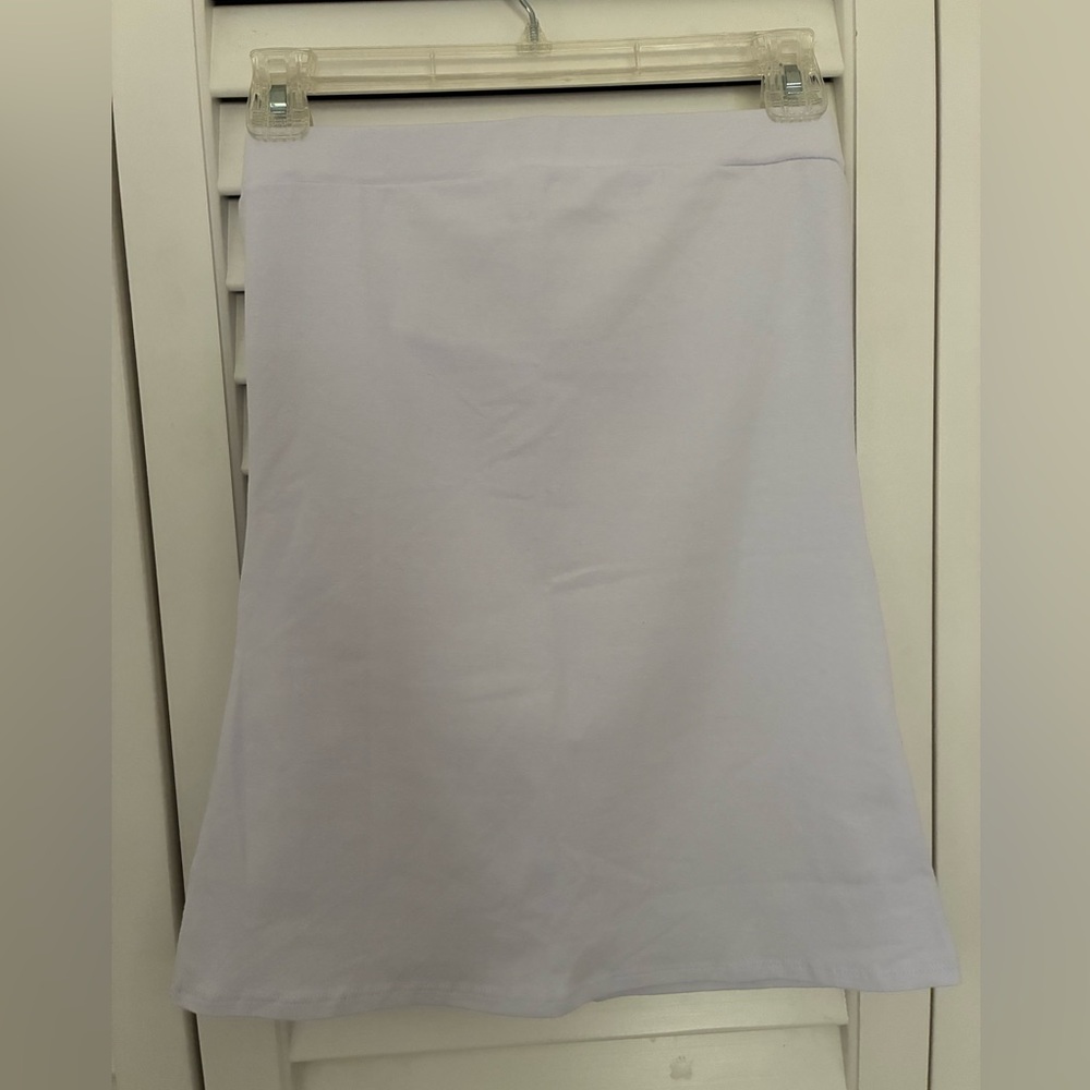 White Cotton/Spandex Tube Top